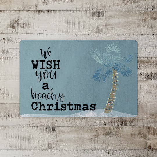 We Wish You a Beachy Christmas Floor Mat